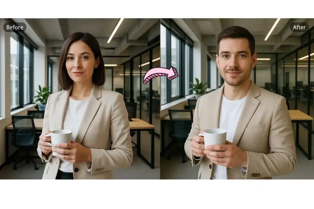 Легкий процесс замены лиц на фото