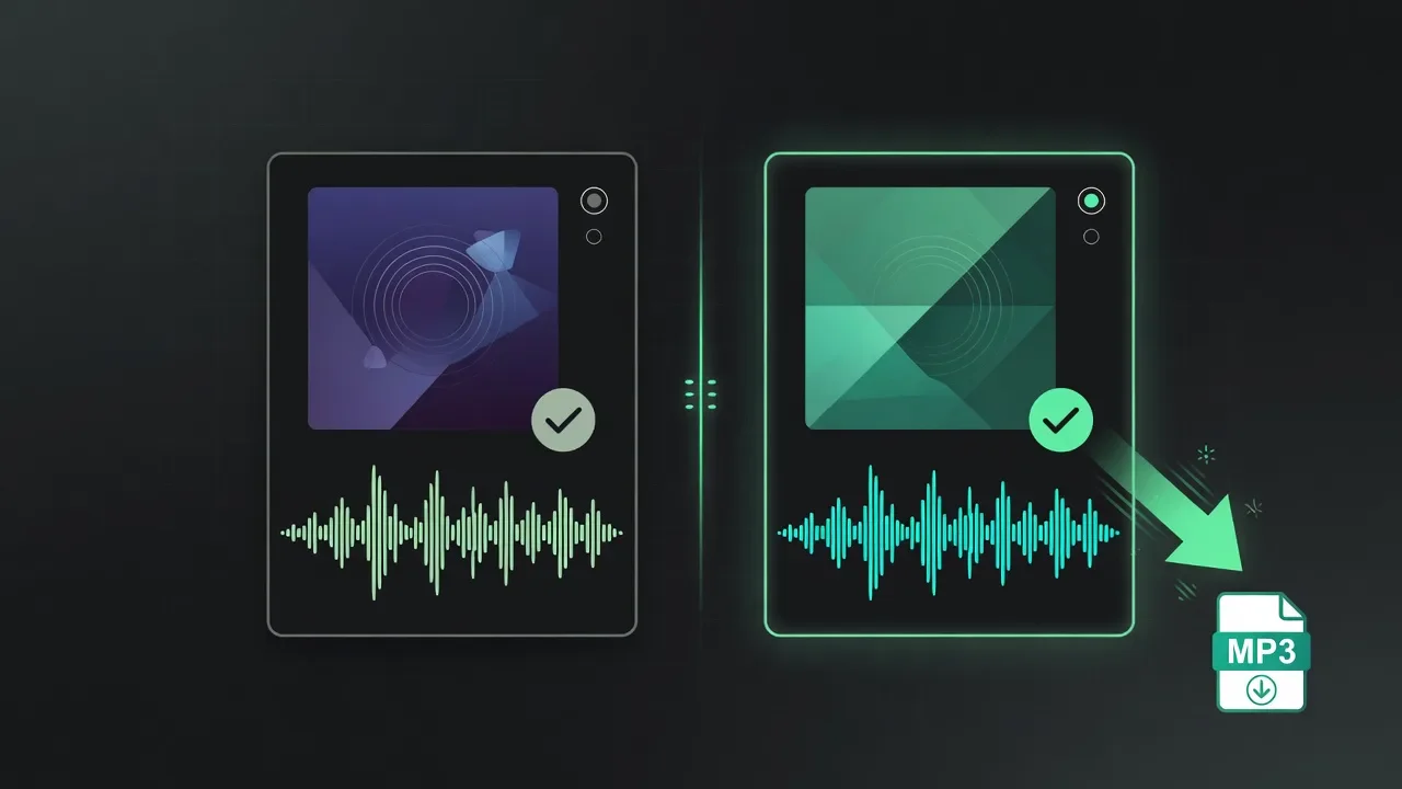 Suno AI music generator turning a text idea into a full song waveform
