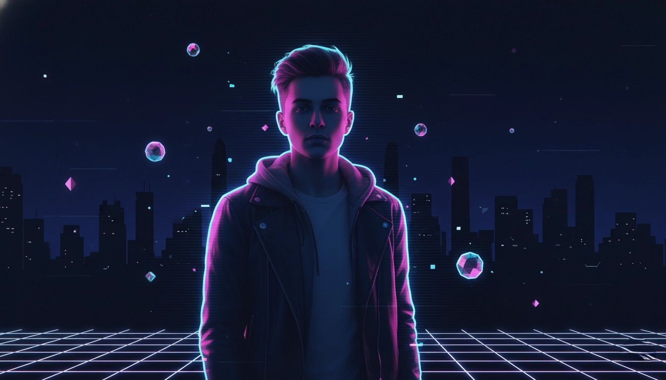 Détails cyber néon et glitch