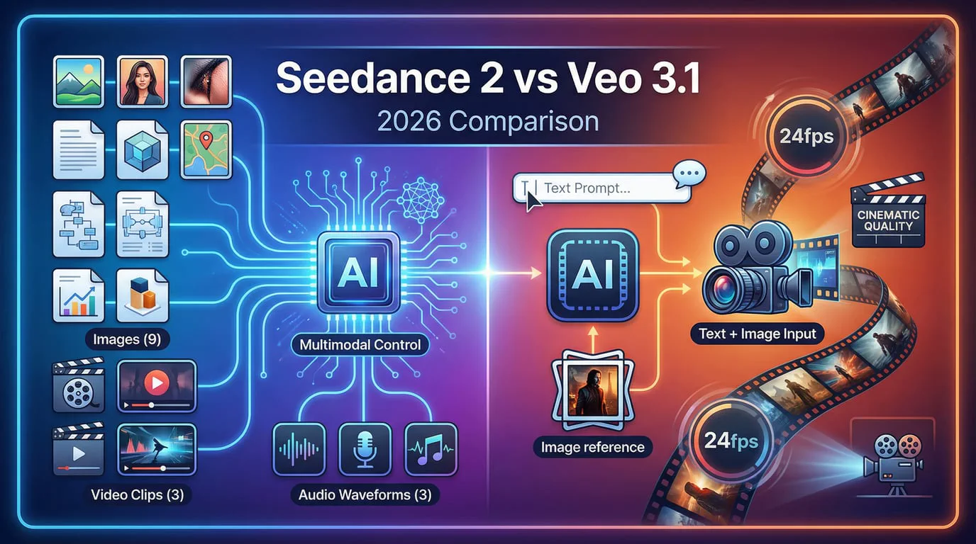 Seedance 2 vs Veo 3.1: A Comparação Definitiva de Geração de Vídeo por IA para 2026