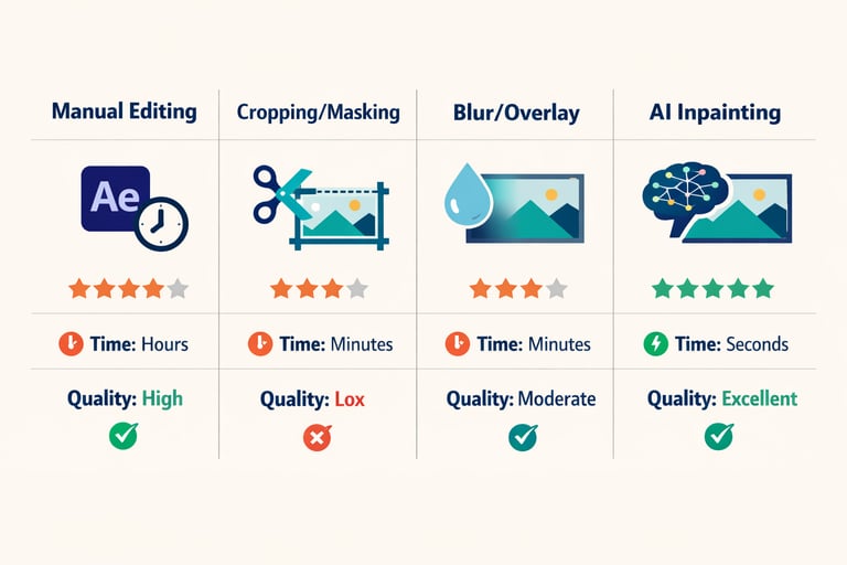 Comparação de Métodos de Remoção de Marca d'Água