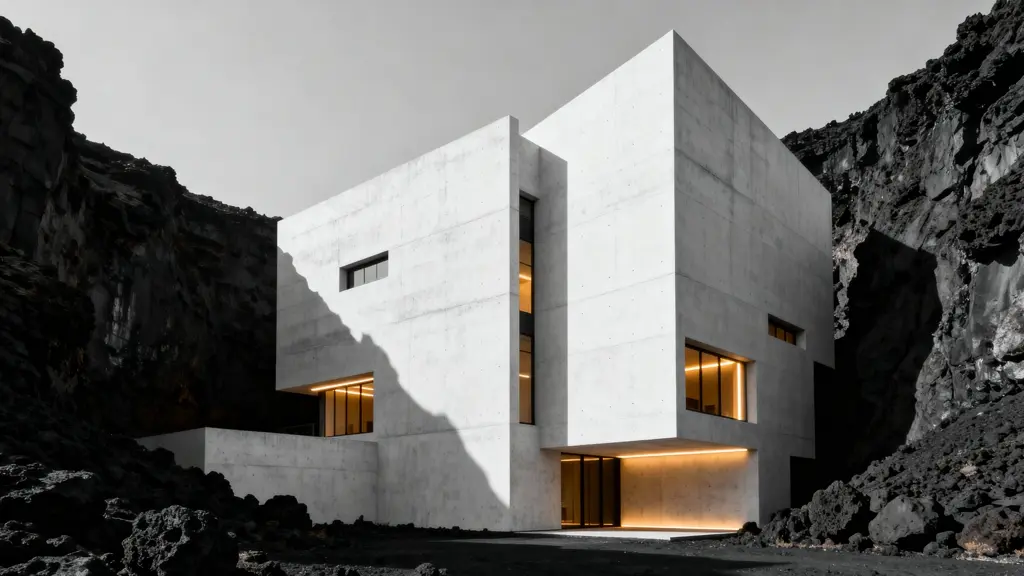 Nano Banana 2 image generator example with clean modern architecture scene